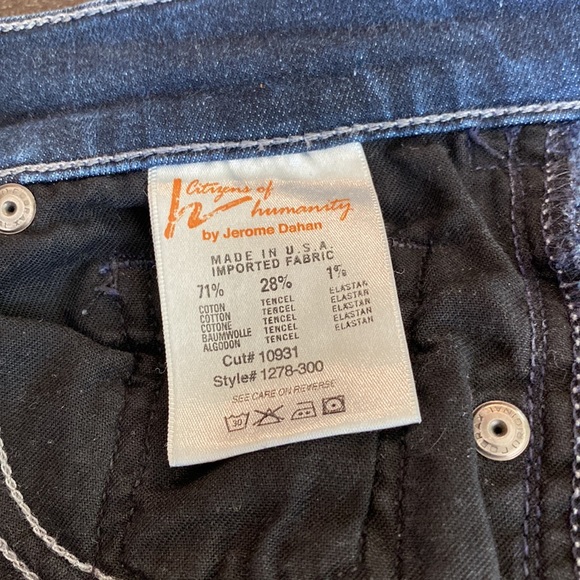 Citizens of Humanity ladies jeans in blue denim size 27. Straight leg extra long - Picture 7 of 14